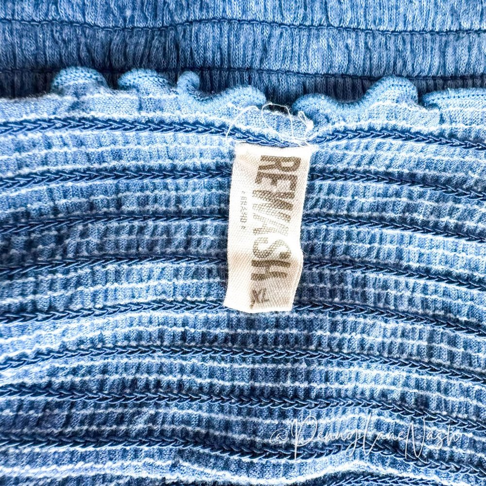Rewash Blue Tie-Dyed Smocked Ruffle-Trimmed Top - Picture 5 of 10